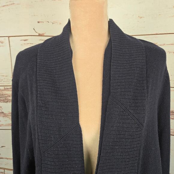 Coldwater Creek Open Front Cardigan Navy Size XL 18 - Picture 4 of 7